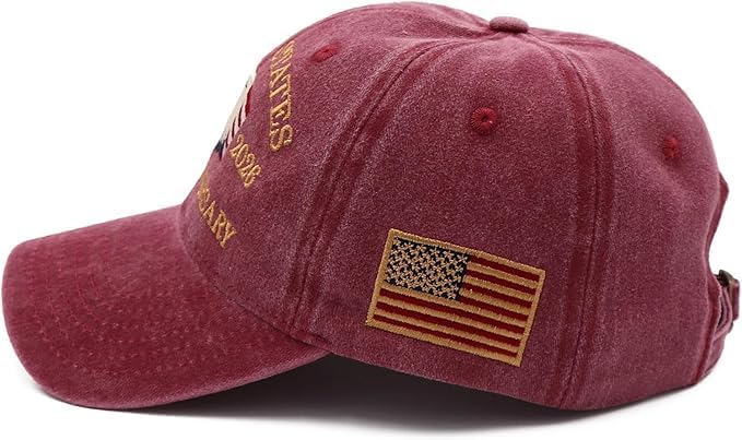 Efdaf Store USA 250th Anniversary Hat, Adjustable 250th Anniversary Printed Patriotic Baseball Caps, Tribute Retro Washed Hat - Image 3